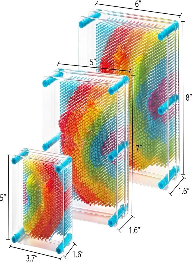 3D Pin Art - Rainbow 3 Sizes Pack