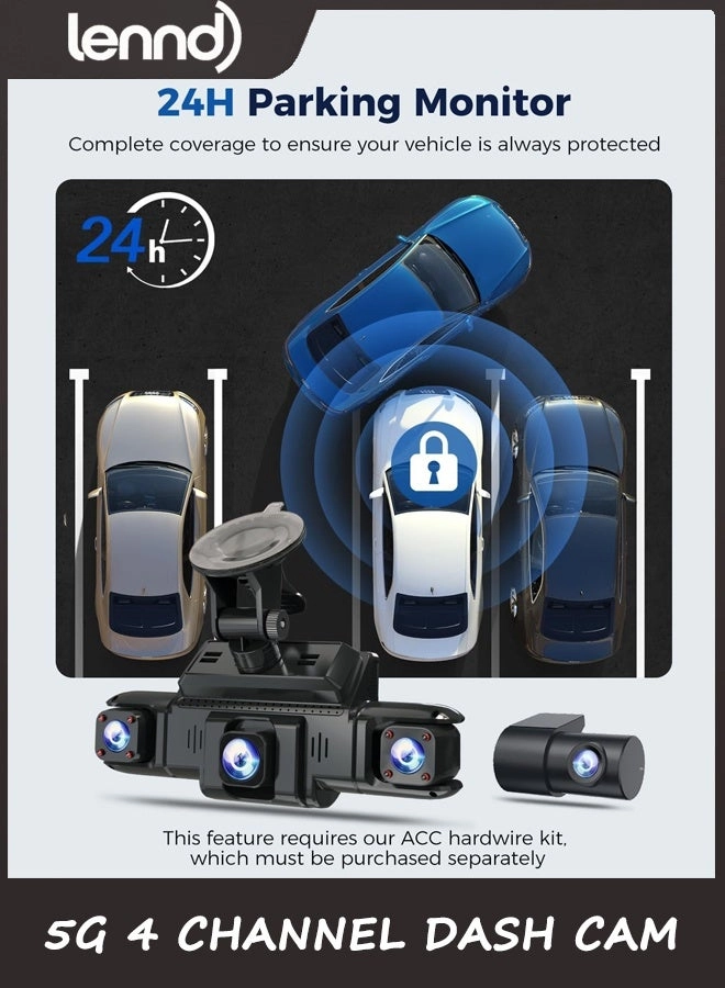 360 View 4 Channel Dash Cam