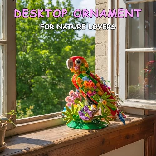 Scarlet Macaw Parrot Building Block Set - 396 pcs