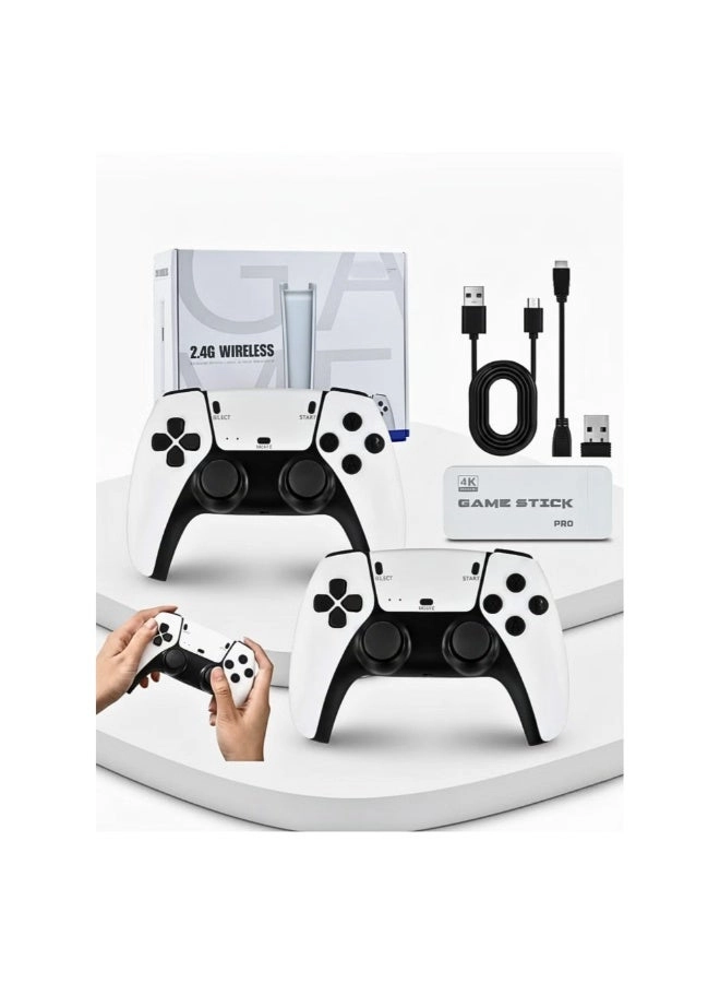 Game Stick Pro - 4K Dual 2.4G Wireless Controllers 10,000+ Games