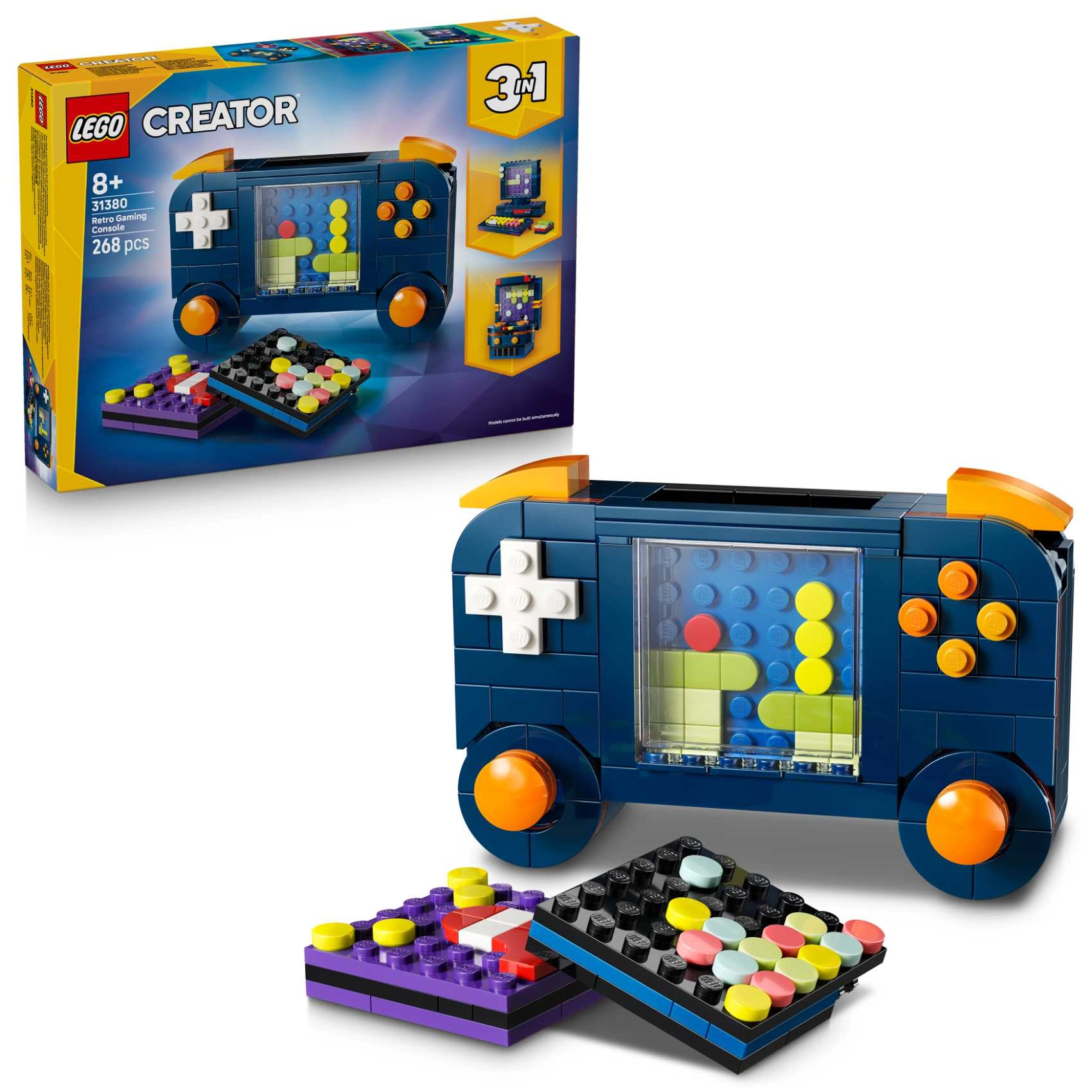 Creator 3 in 1 Retro Gaming Console - 268-piece Ages 8+