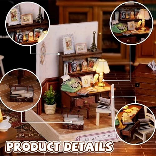 DIY Miniature House Kit - Vintage Coffee Shop