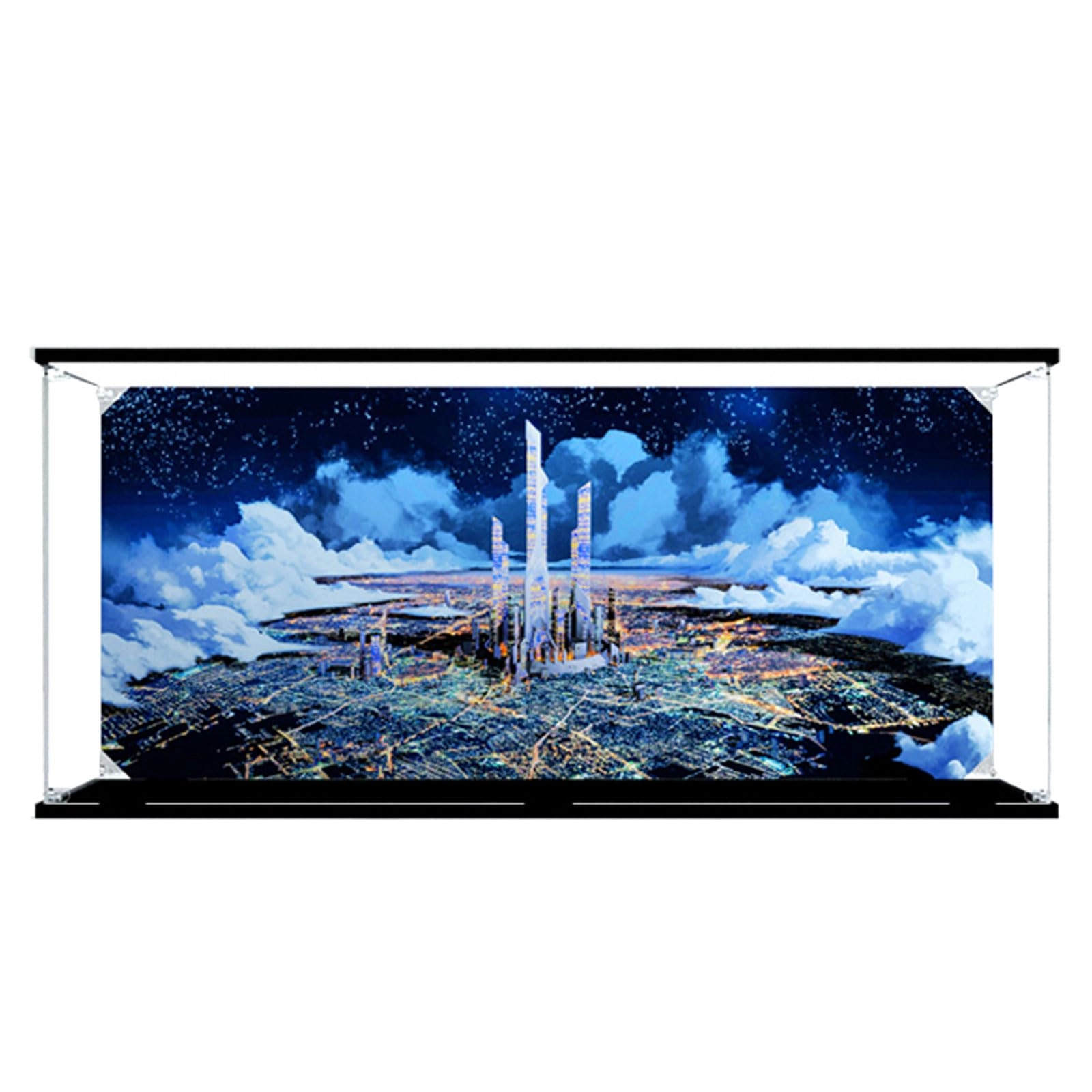 Display Case for Lego 76286 - Acrylic With Background 65 x 35 x 30 cm