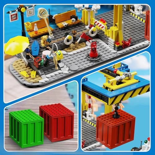 Seaside Harbor - Compatible with Lego Container Crane and Truck
