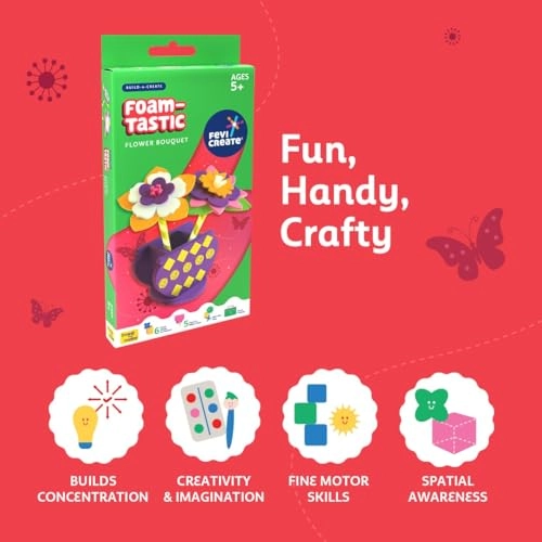 Build-n-Create Foam-Tastic Flower Bouquet Kit - 5+ years