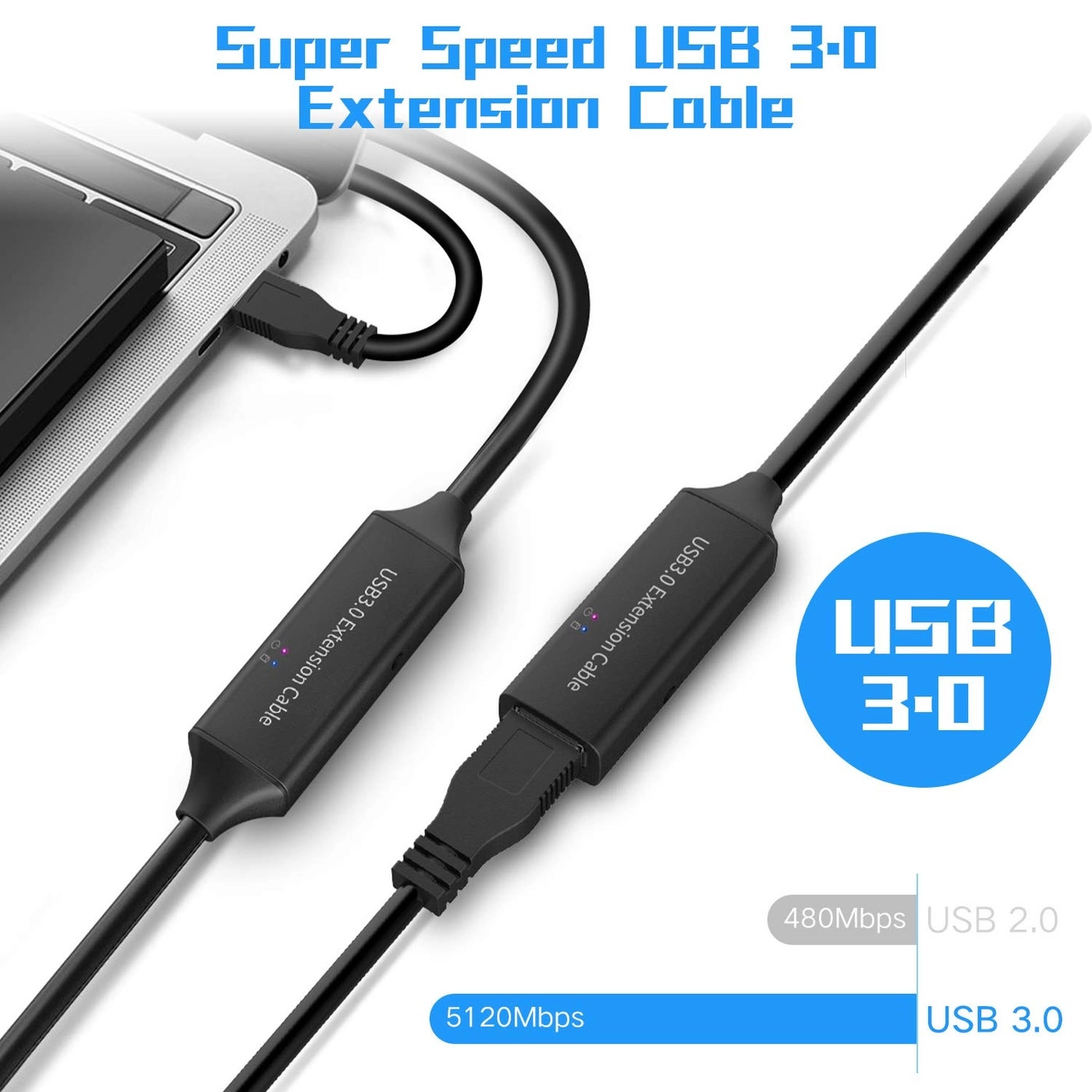 USB 3.0 Active Extension Cable Male to Female 9.75m