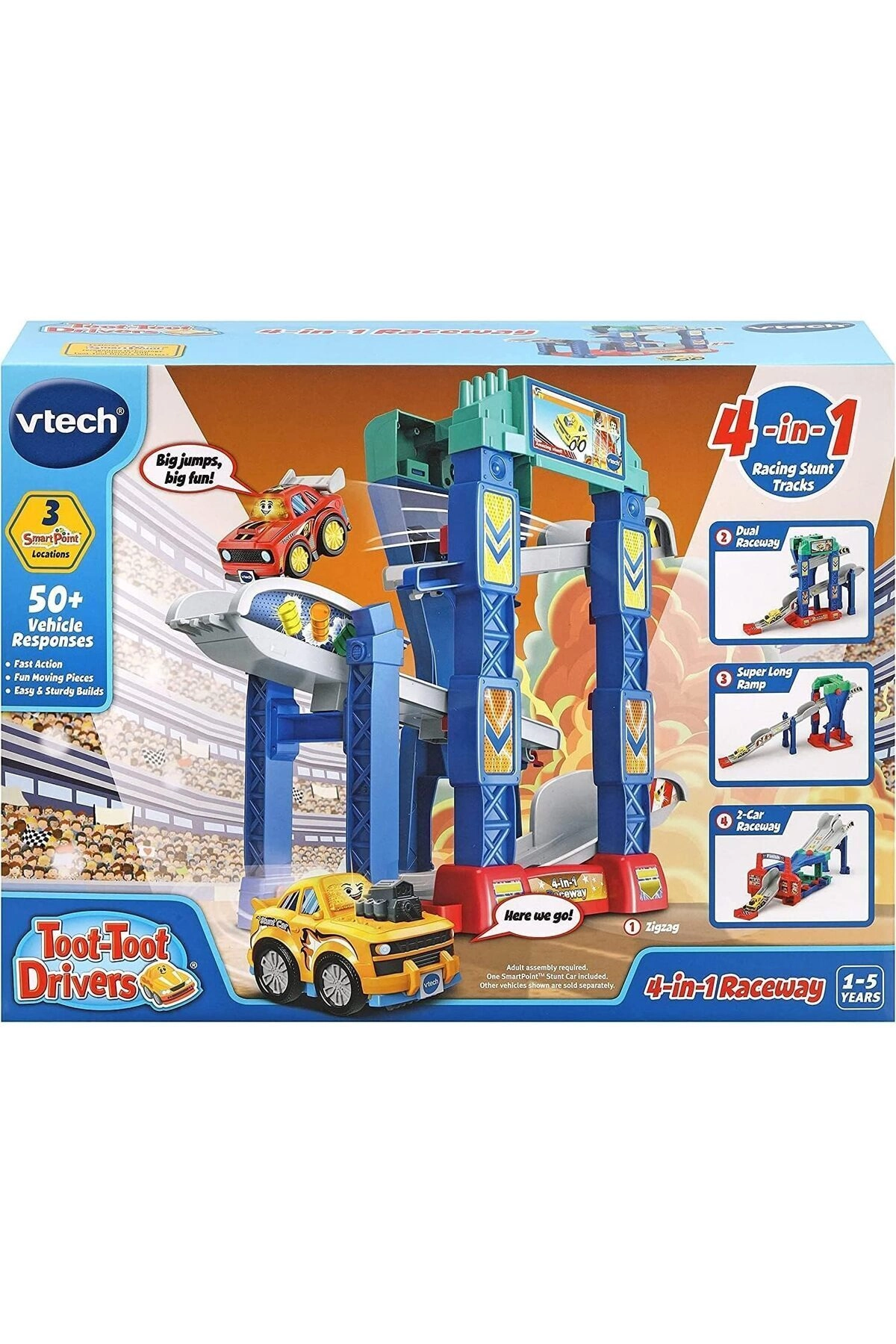 COLOR LAND CHILDRENS TOYS CENTER LLC Toot-Toot Driver 4 in 1 Raceway