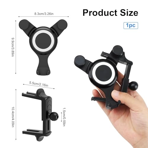 Car Mobile Phone Holder - Round Vents Mount Universal Compatibility