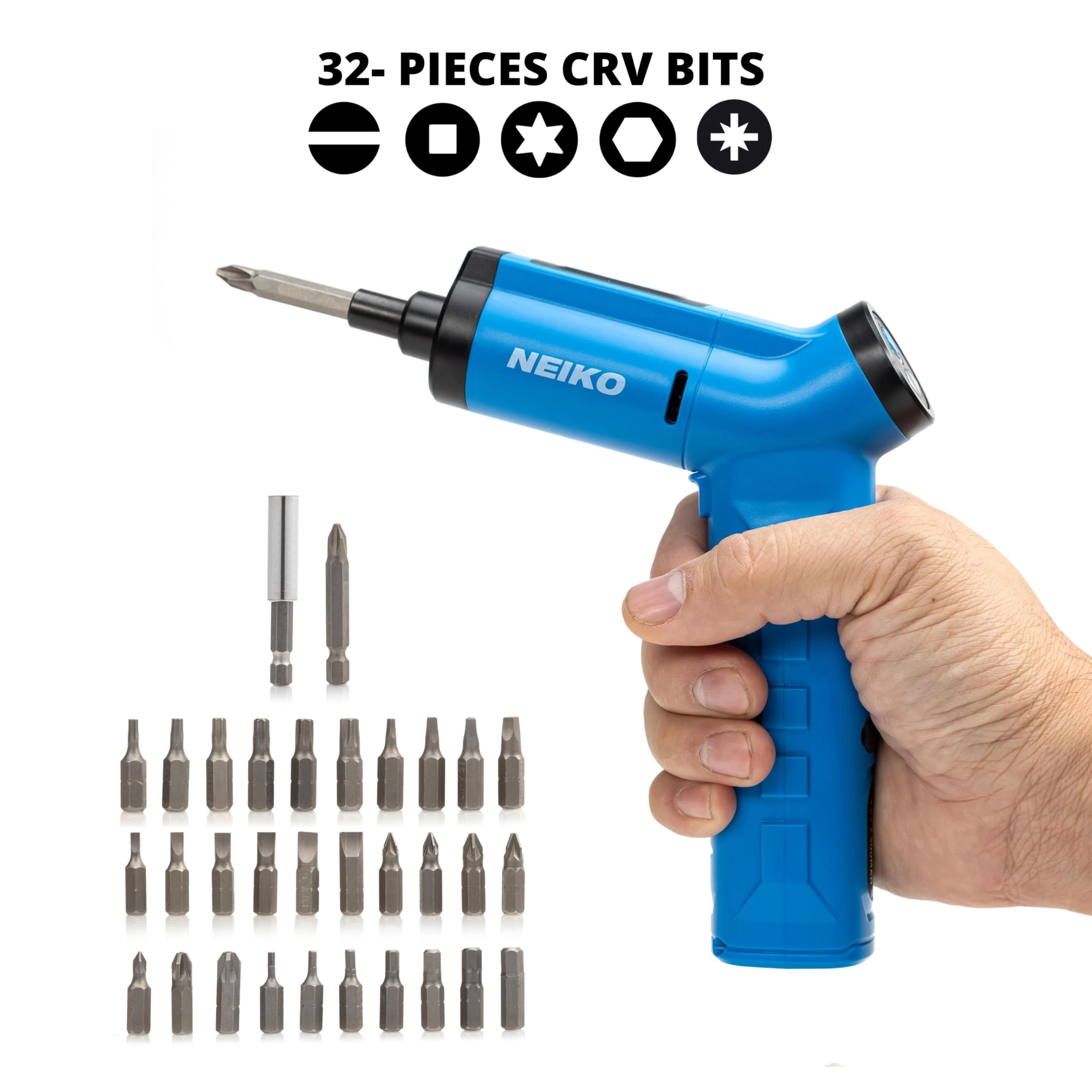 10580A Electric Screwdriver - 34pc 3.6V USB C