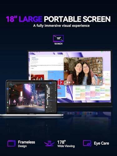QLED Portable Monitor - M180J03 18 Inches 2K