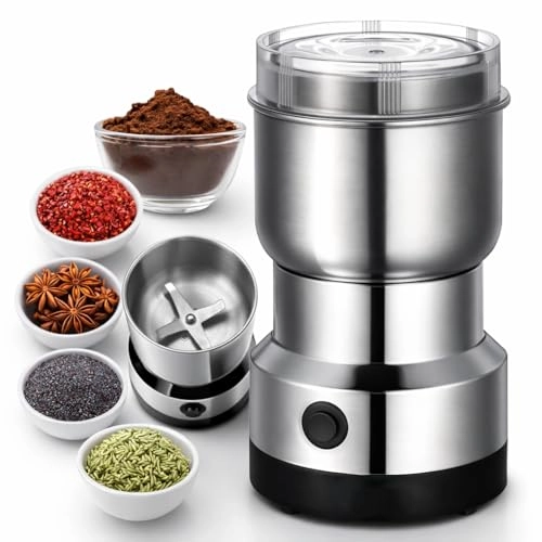 aroeve Mini Electric Grinder - for Coffee & Spices Stainless Steel Cup