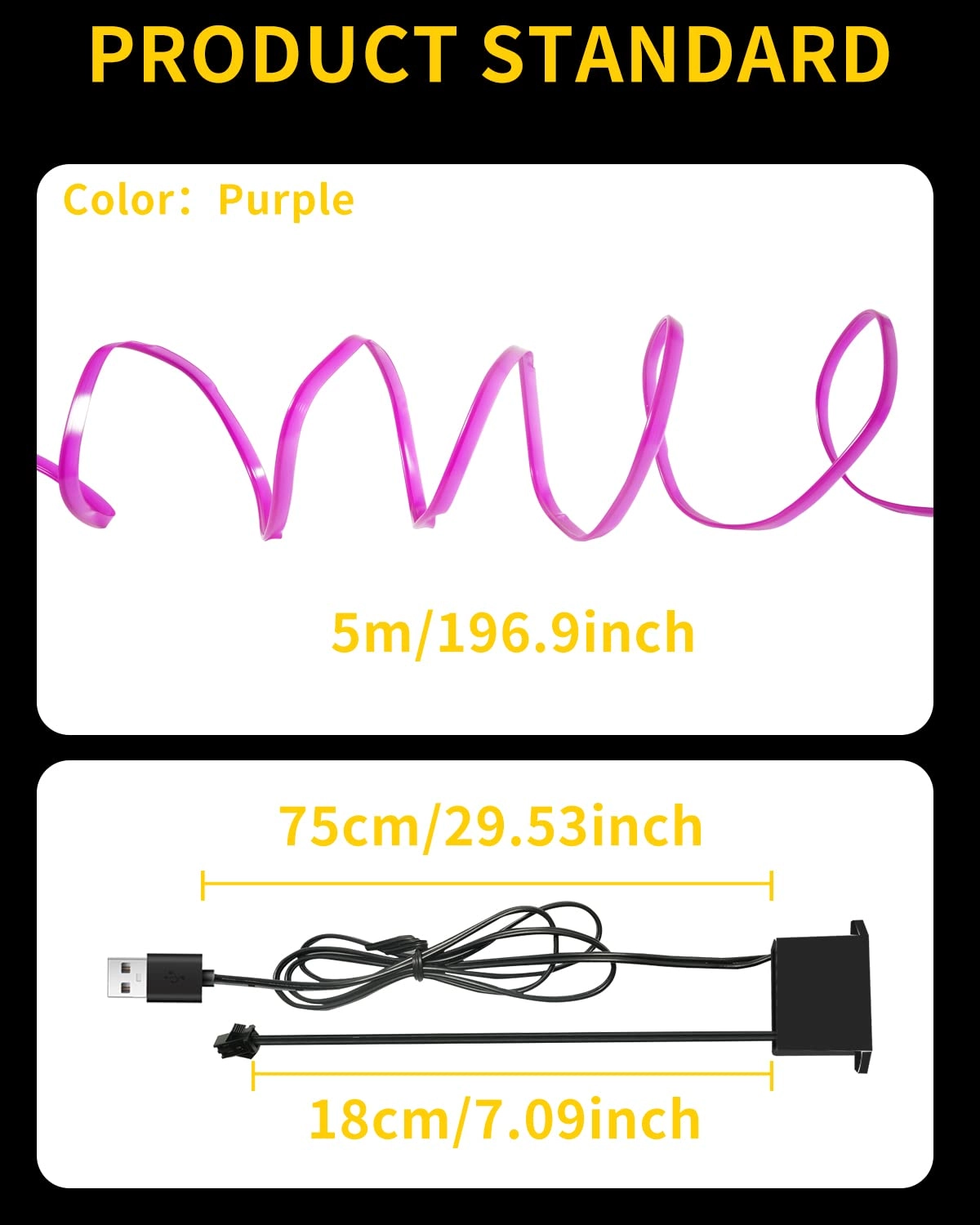El Wire Lights - 5M/16FT