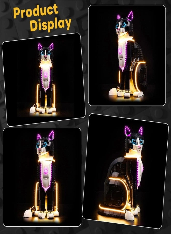 LED Light Kit - Compatible with Lego Tuxedo Cat 21349 Touch Control Dimming