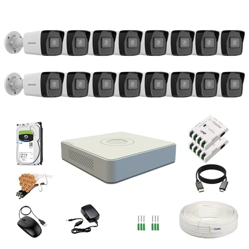 DVR - 16CH + Bullet Camera - 2MP + Hard Disk - 2TB + CCTV Coaxial Cable - 1 Roll + SMPS - 8 CH + BNC & DC