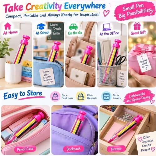 Retractable Crayons - 3 Pcs