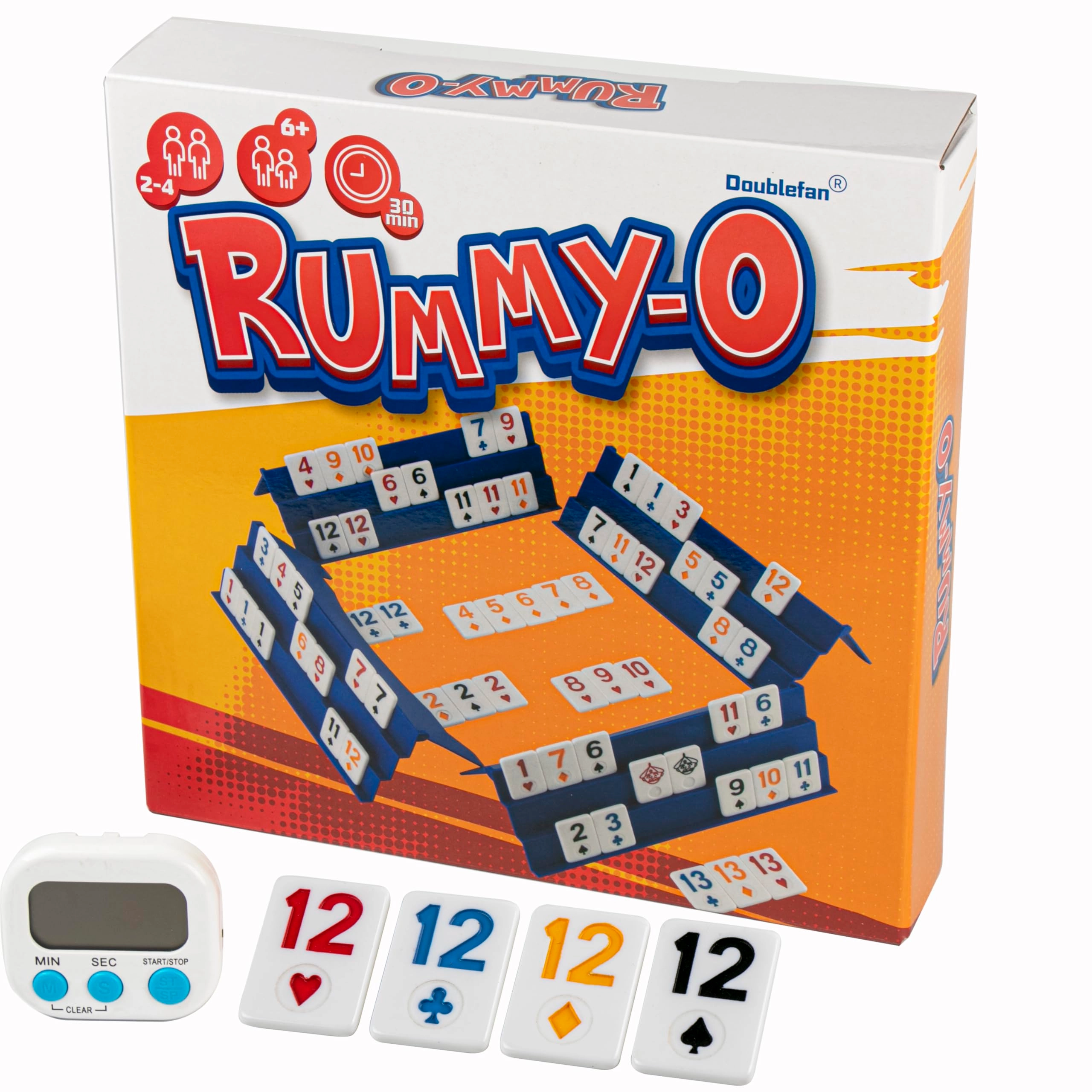 Doublefan Rummy Cube - 106 Tiles 4 Playing Rack