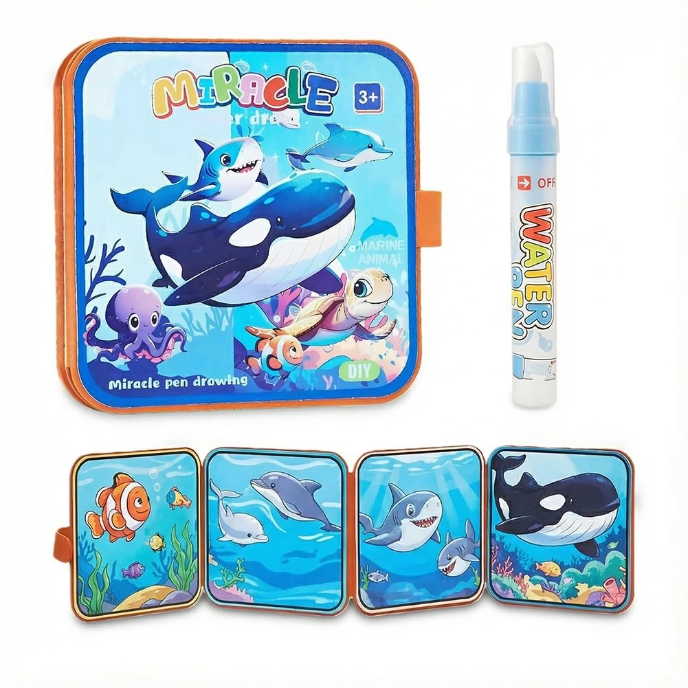 vorprillynt Magic Water Colouring Books - 1 pcs refillable water pen