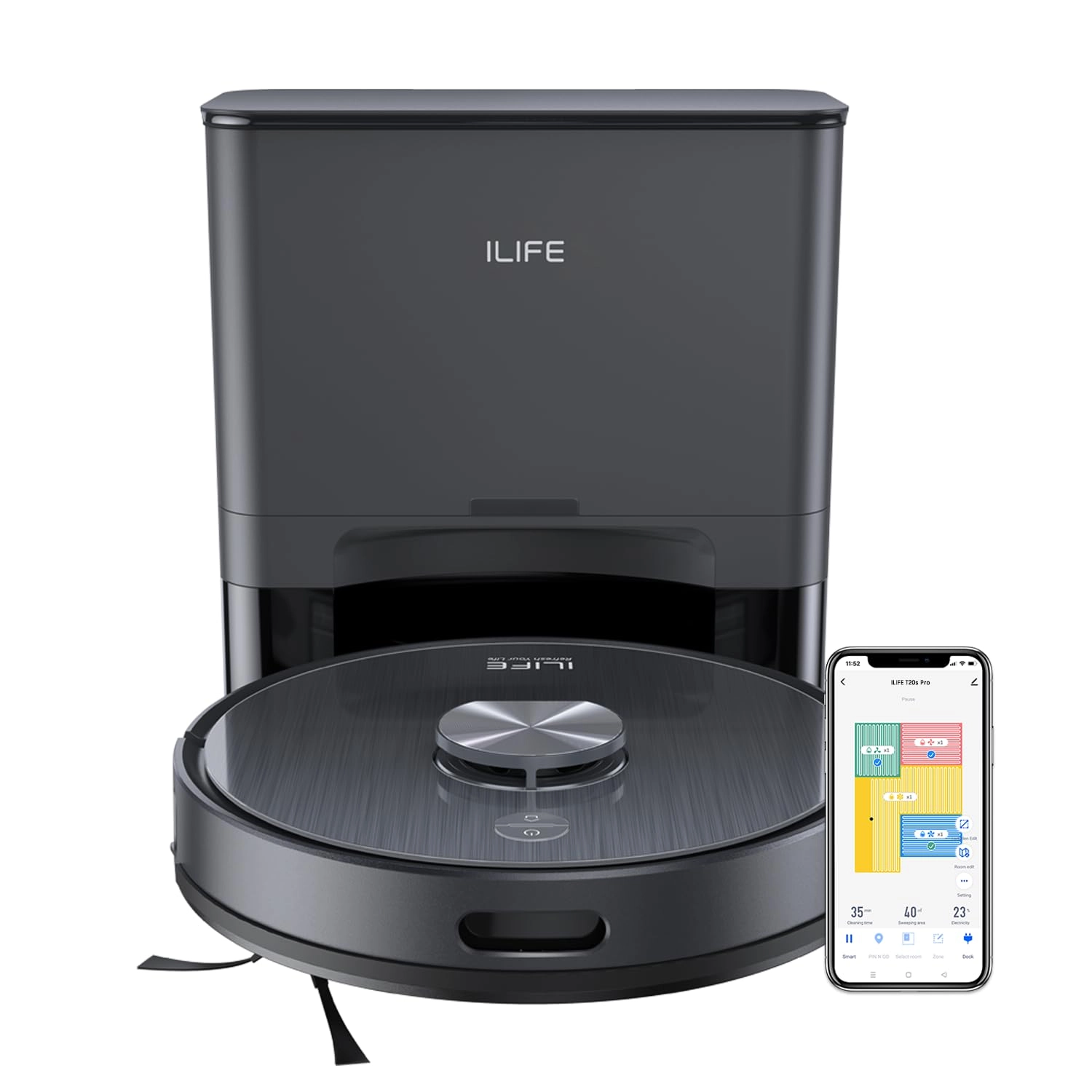 iLife T20s Pro - Self-Empty Station With Mop