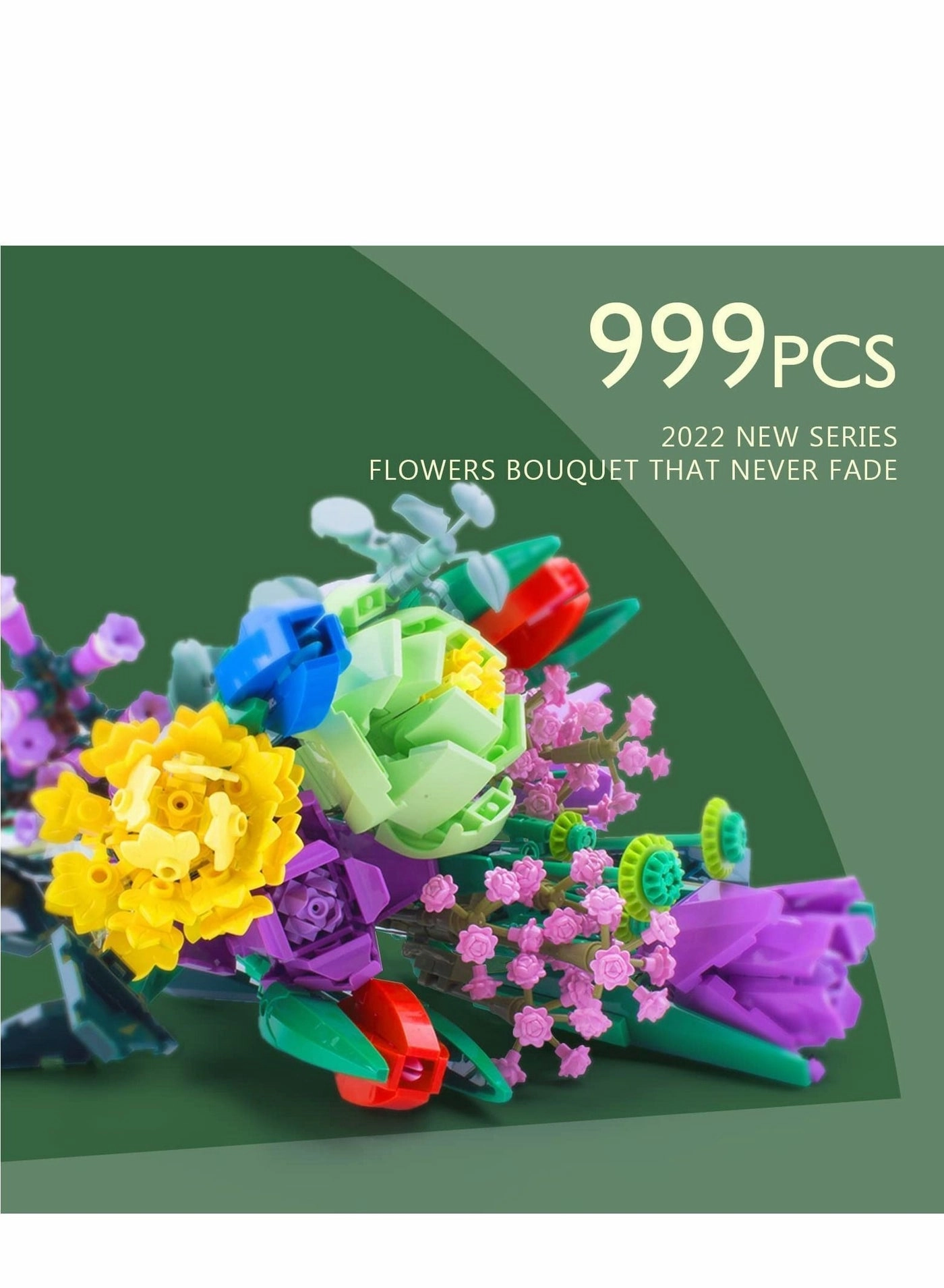 Flower Bouquet Building Kit - 999 pcs