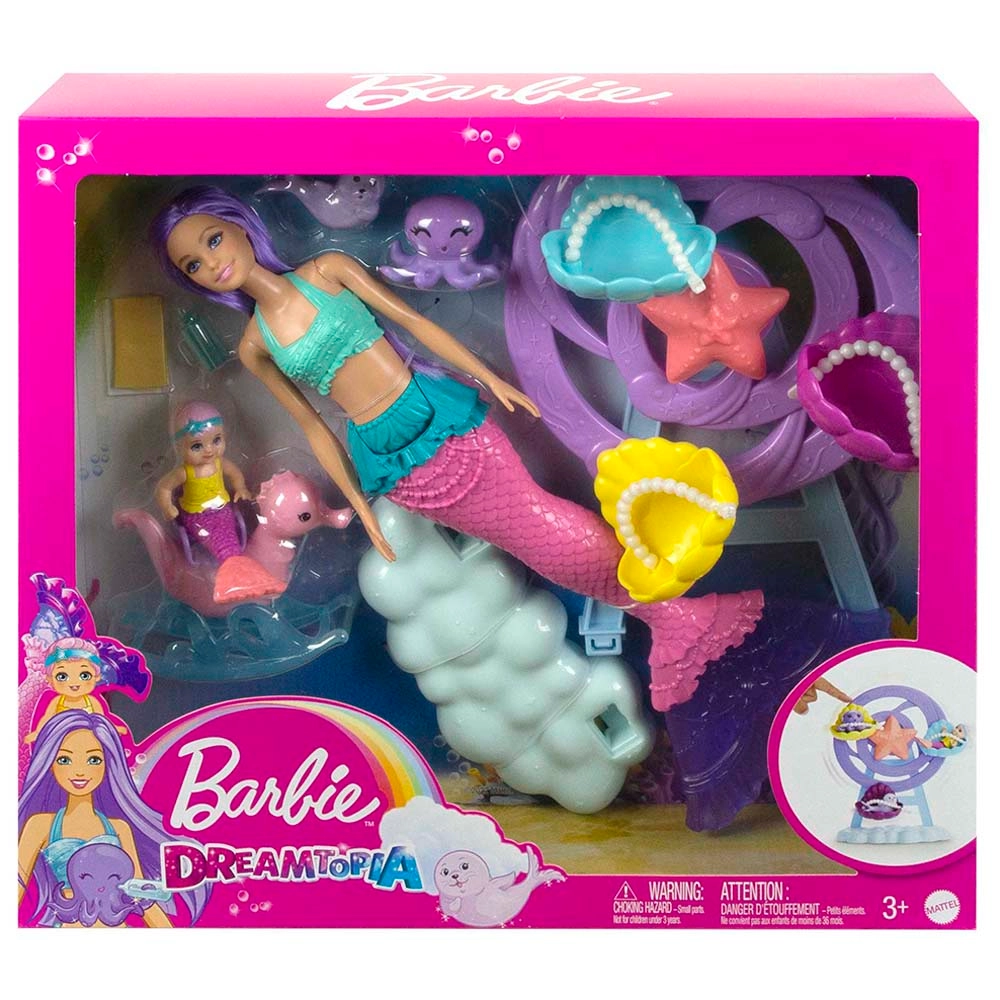 Dreamtopia Magical Mermaid Playset - Lavender Hair Includes Merbaby Baby Seal Baby Octopus Ages 3+