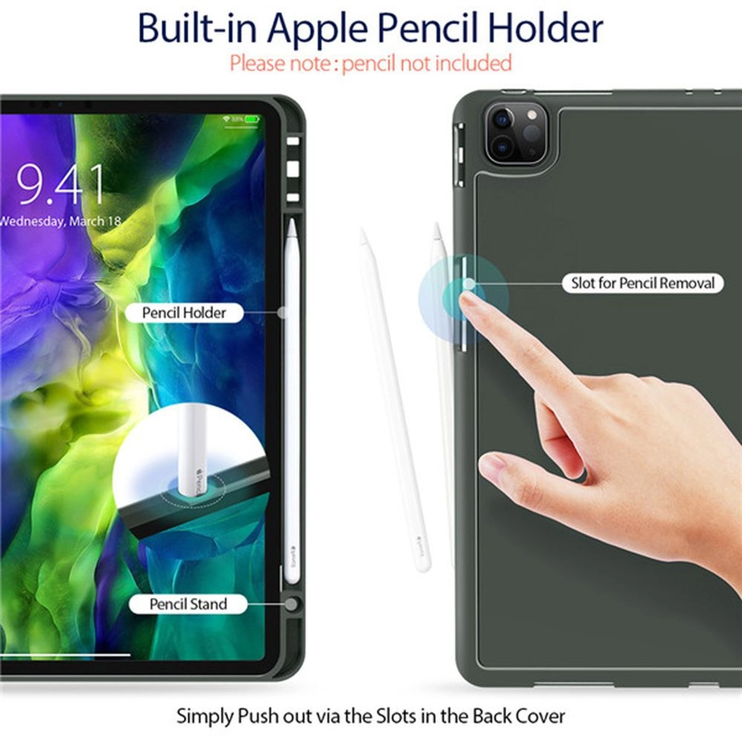 Flip Case with Pencil Holder for iPad Pro 11-inch (2020)