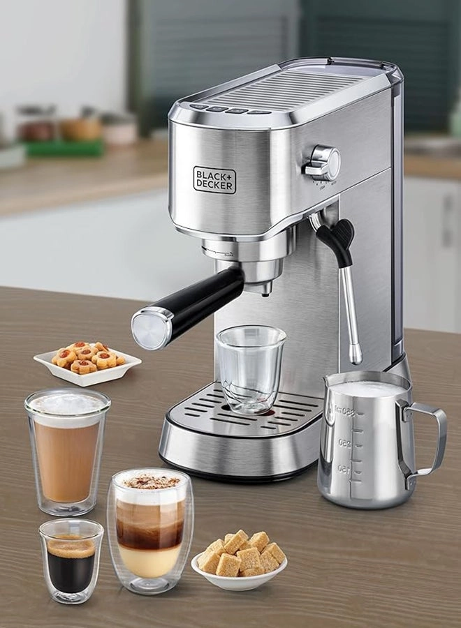 Espresso Coffee Machine & Milk ECM150