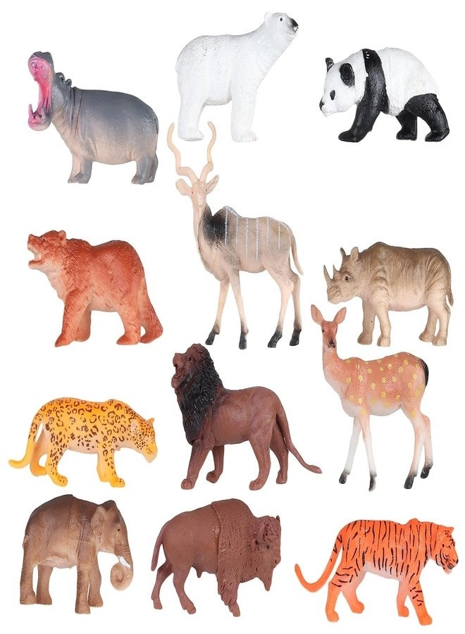 Bzkid Wild Animal Toy Set - 12 Pcs