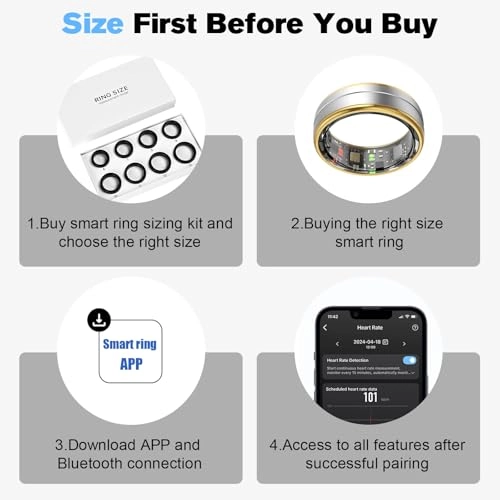 Smart Ring - LED Dispay Screen Heart Rate Sleep Tracker