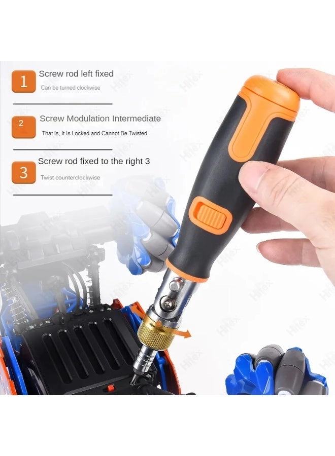 10-in-1 Ratchet Screwdriver Set Slotted and Phillips Screwdriver Set (10 Pcs)