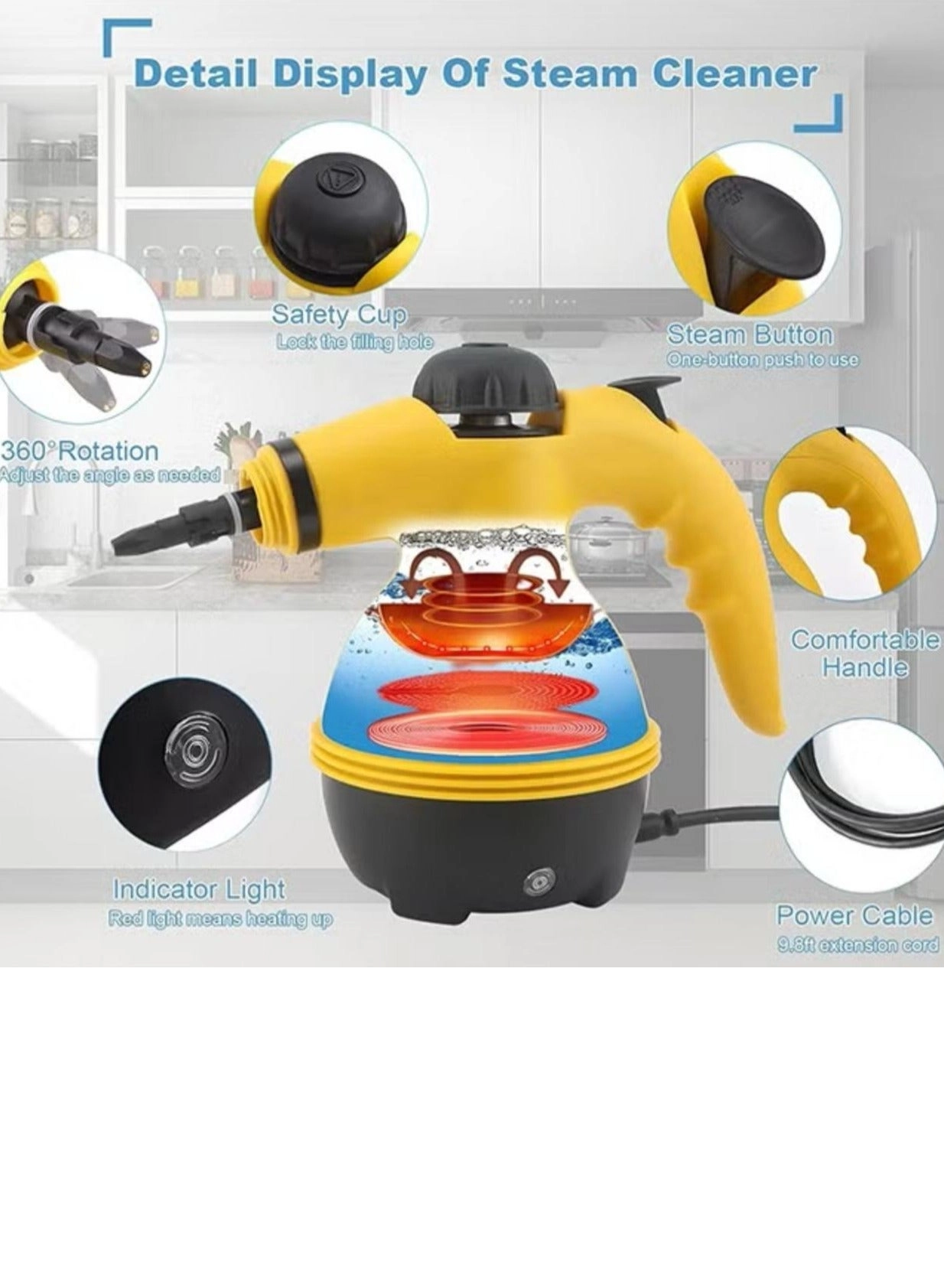 High Pressure Steam Cleaner - Compact Portable