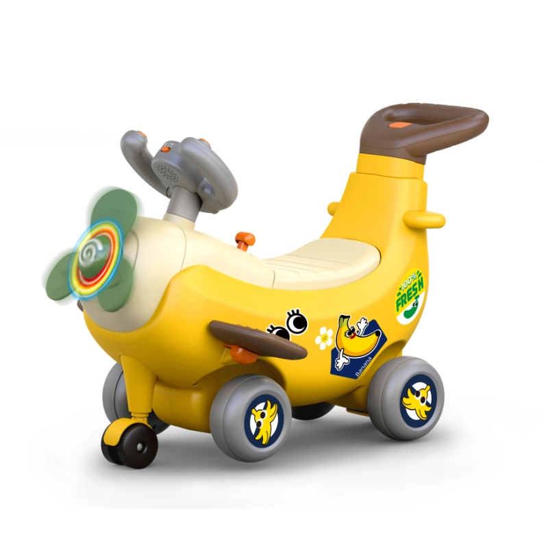 HOLA 4-in-1 Ride-on & Push Around Banana Plane Walker - 12 months+ Indoor/Outdoor