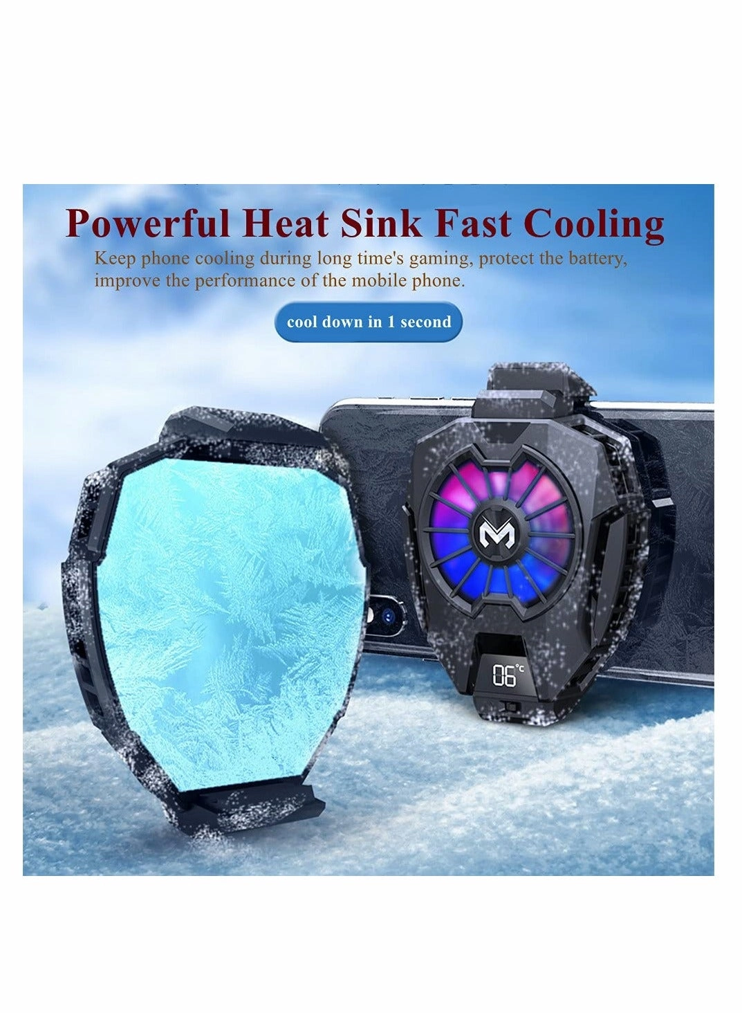 Mobile Phone Cooling Fan - 9-Blade Quiet Fan 65-85mm
