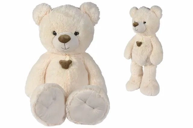Bear With Ribbon And Bear Head Button Plush Toy - 85 cm
