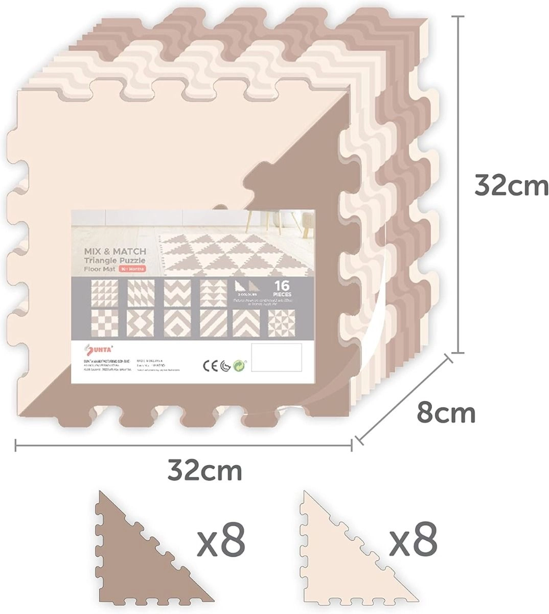 Triangle Puzzle Floor Mat - 10 Months