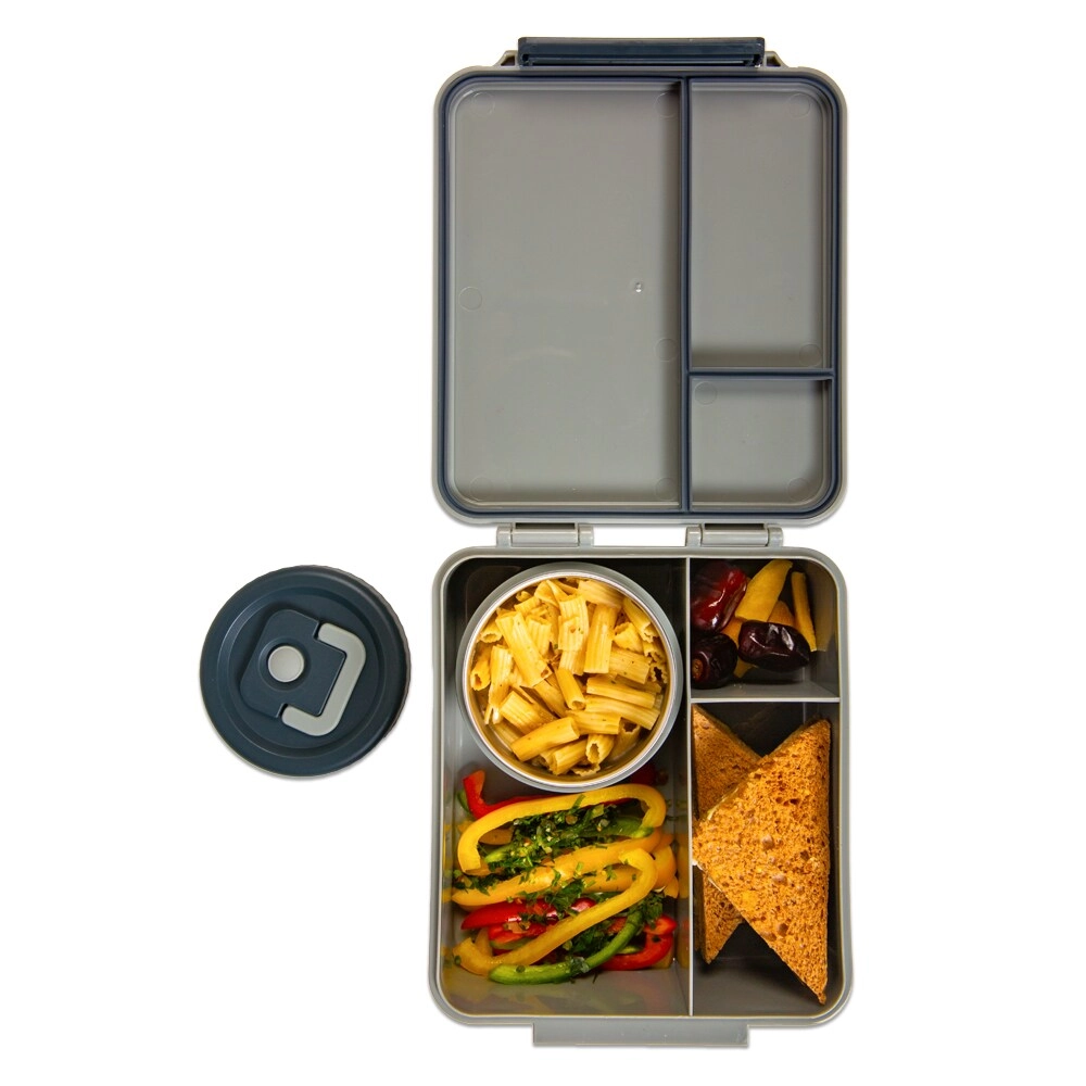 Bento Lunch Box - Adventure Sage 1.74L + Steel Food Jar - 0.35L