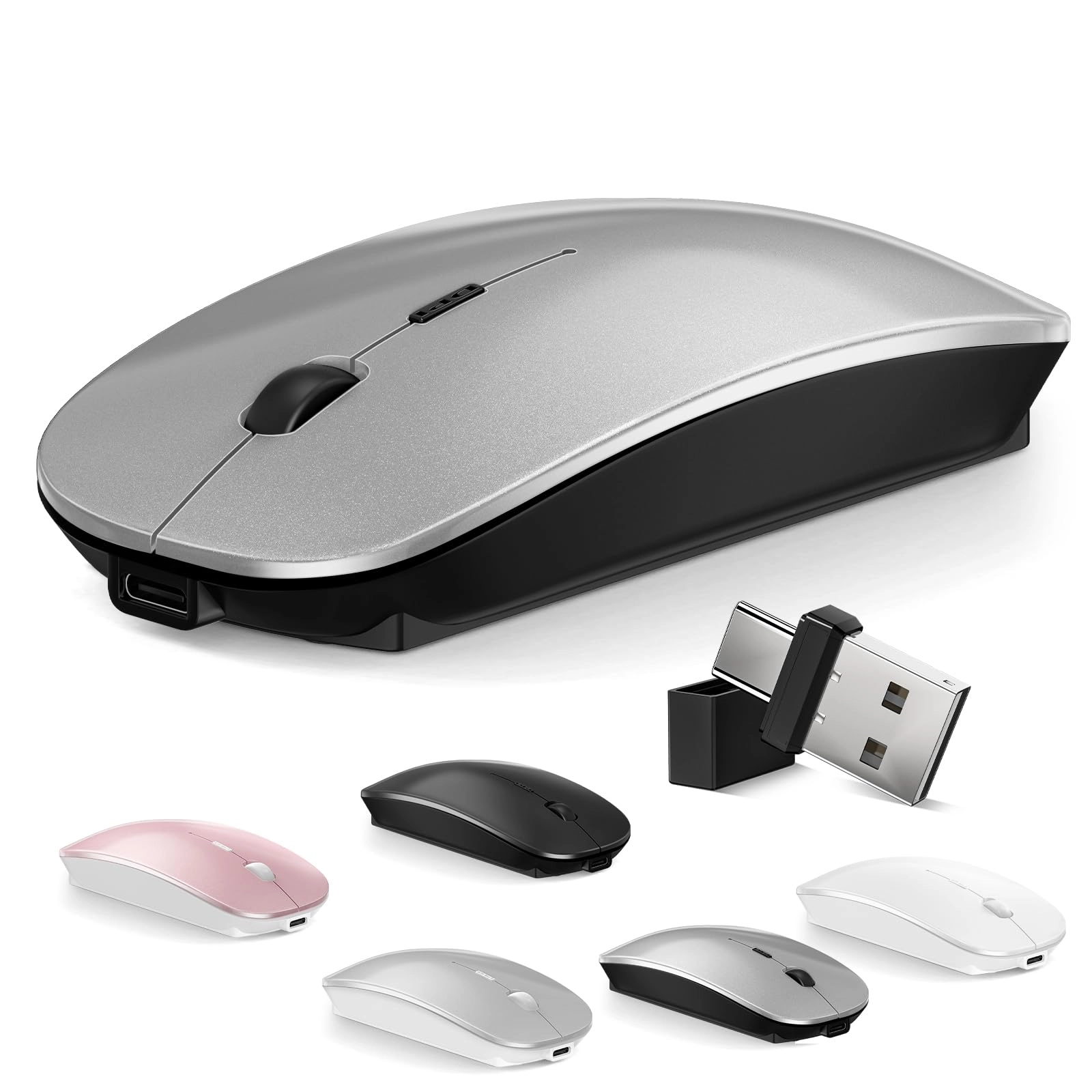 Normdecos Rechargeable Silent Optical Mouse - Wireless