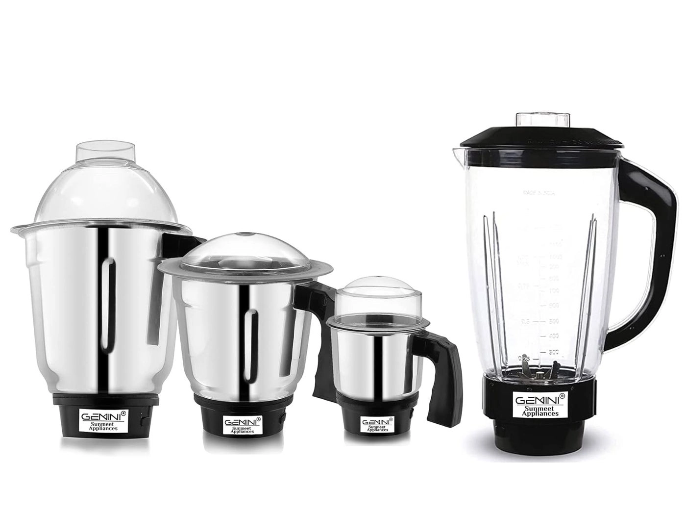 Mixer Jar - 3 Stainless Steel + Juicer Jar - 1