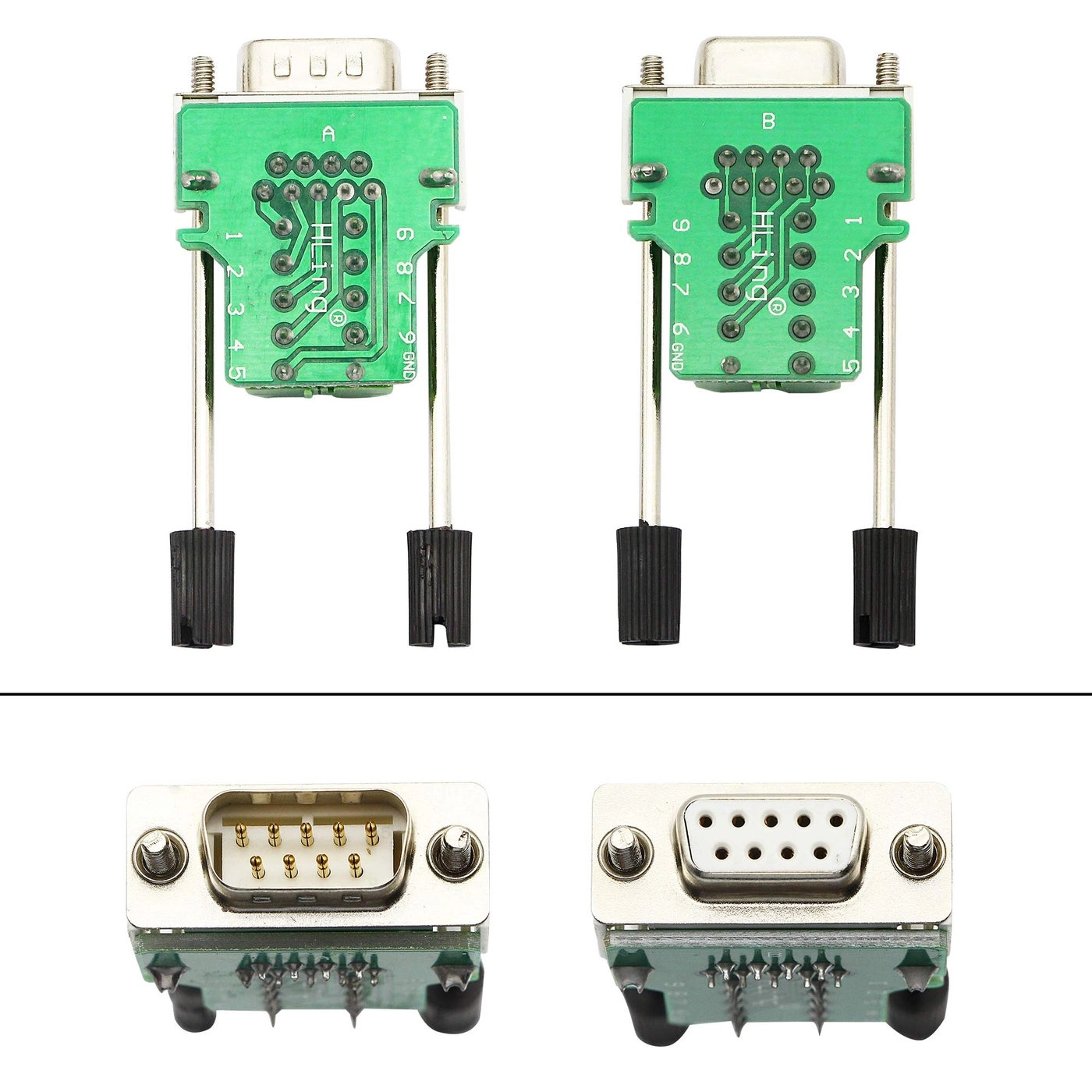DB9 Connector Adapter - RS232 D-SUB 1-Pair Male+Female