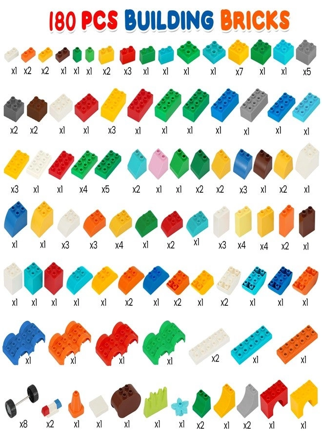 Classic Big Bricks Building Blocks - 180 pcs