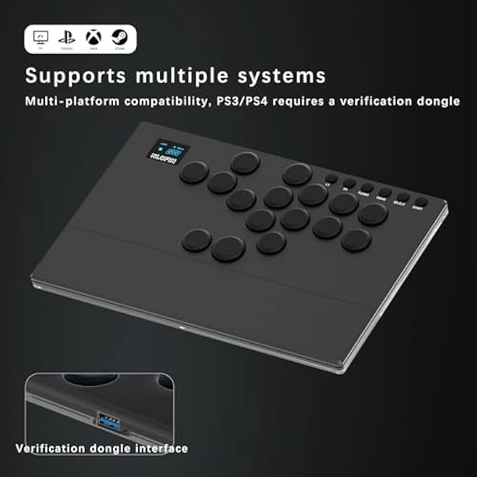 ARCADE JOYSTICK - BLACK NEOGEO MINI/PC/PS CLASSIC/NINTENDO SWITCH/PS3/ANDROID/RASPBERRY PI