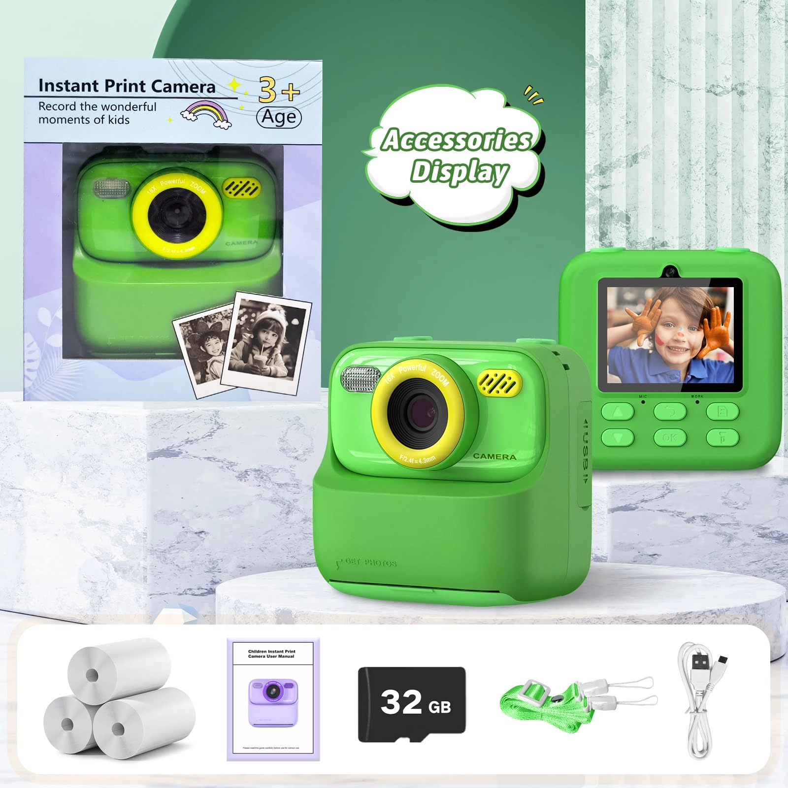 Instant Print Camera - 32GB White
