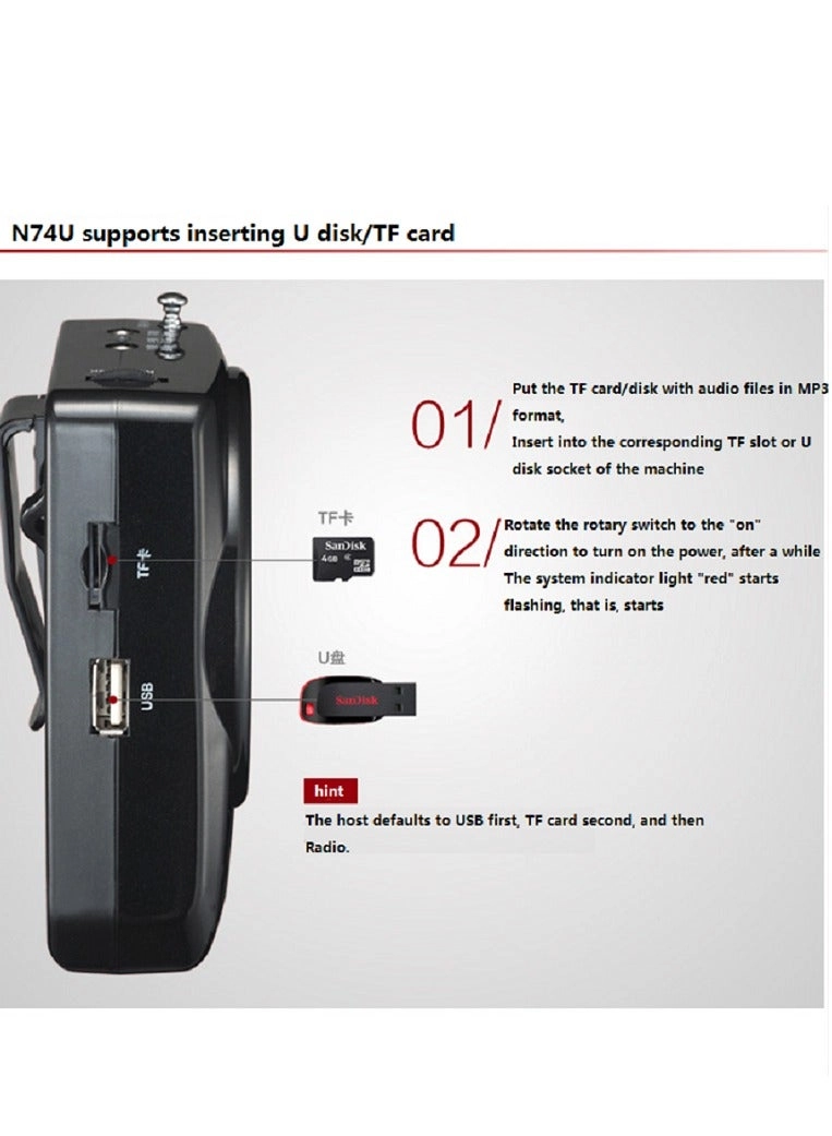 N74U - Loudspeaker SIM card FM Radio