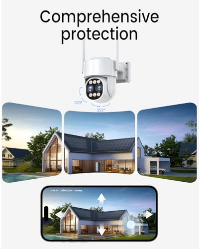 Dual Lens 4MP PTZ Wireless Security Camera