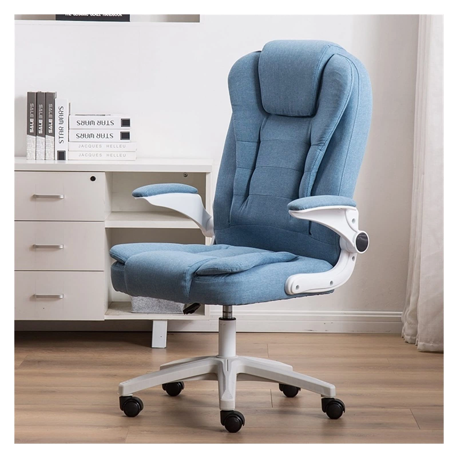Desk Chair - PU Leather Brown High Back