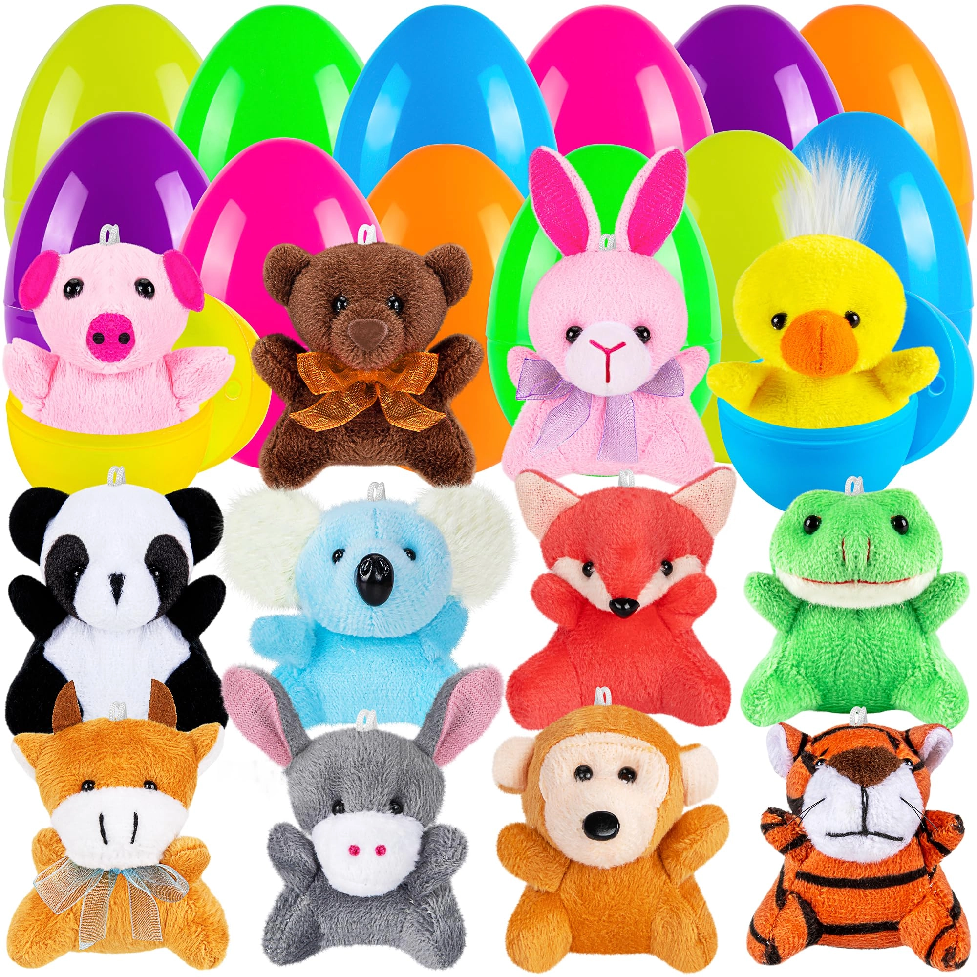 Sofier Plastic Easter Eggs with Animal Toys - 36 months+