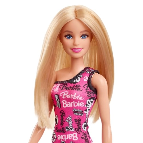 Barbie Fashion Doll - Blonde Hair Pink One-Shoulder Dress Ages 3+