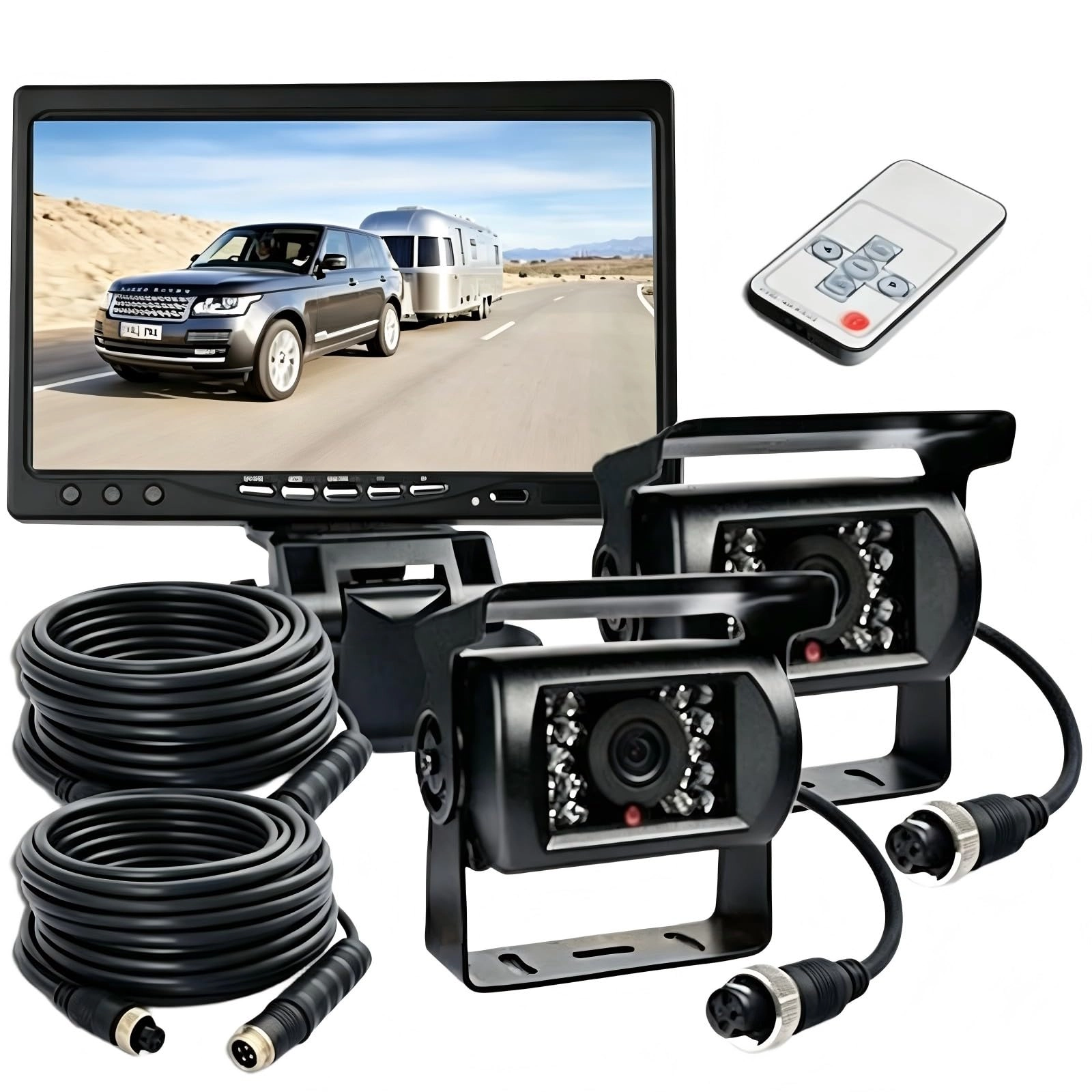 Multibao Reversing Camera - Night vision 648×488 + 7" Car Monitor - 800*480 TFT