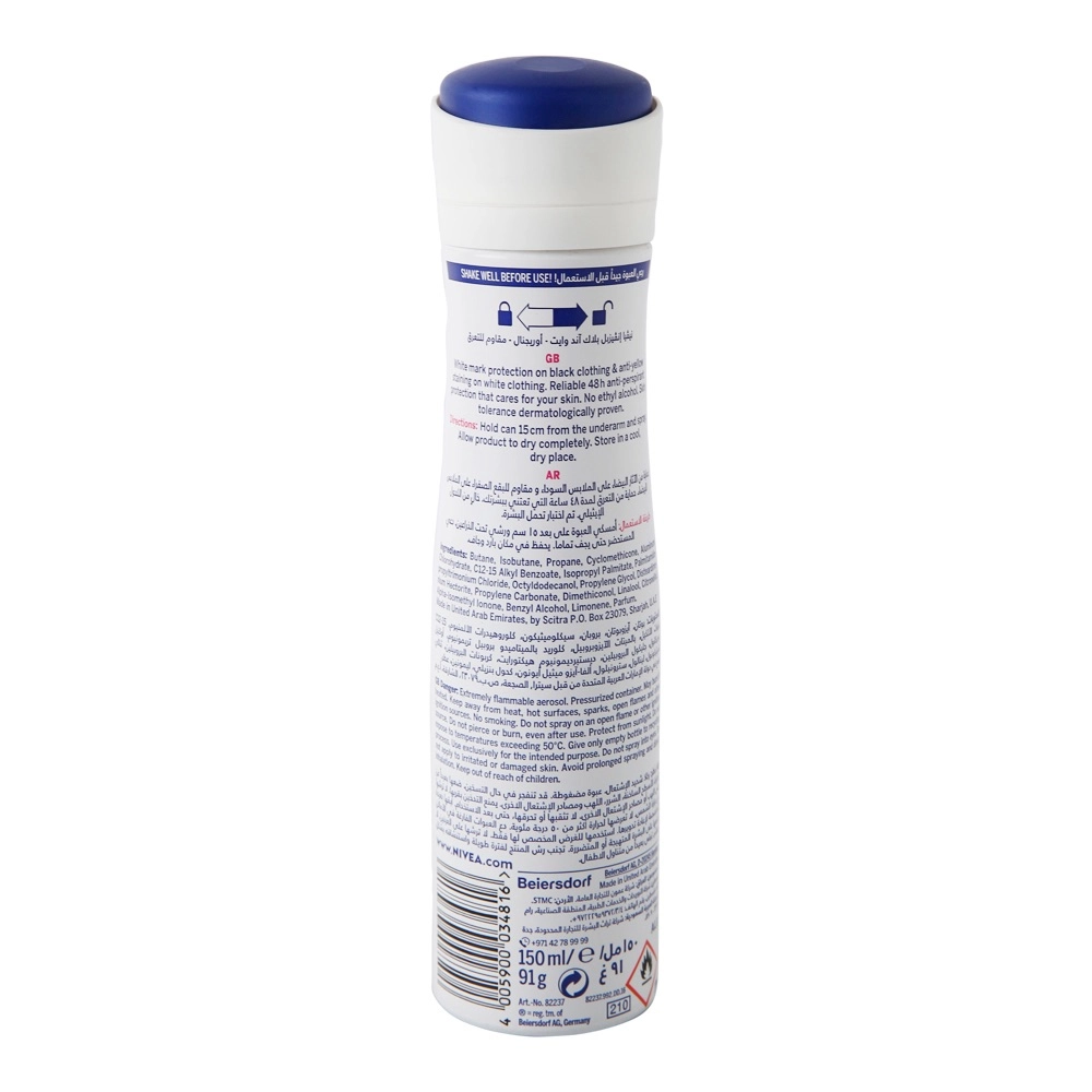 Black And White Invisible Original Antiperspirant - 150ml x 3