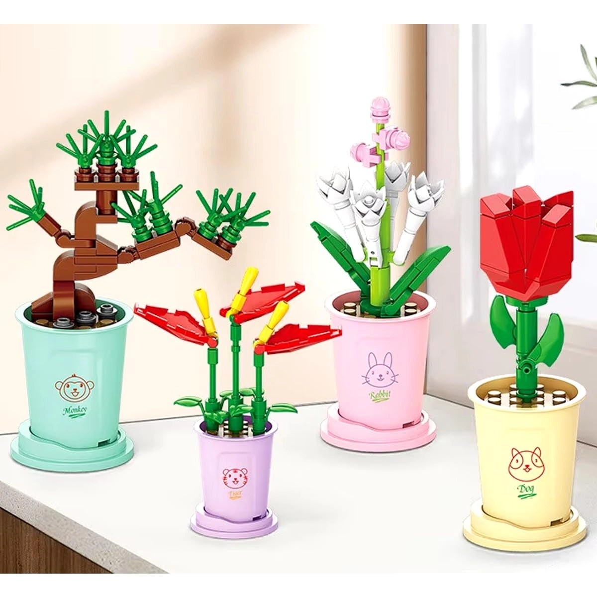 Mini Flower Botanical Building Block Collection - 12pcs