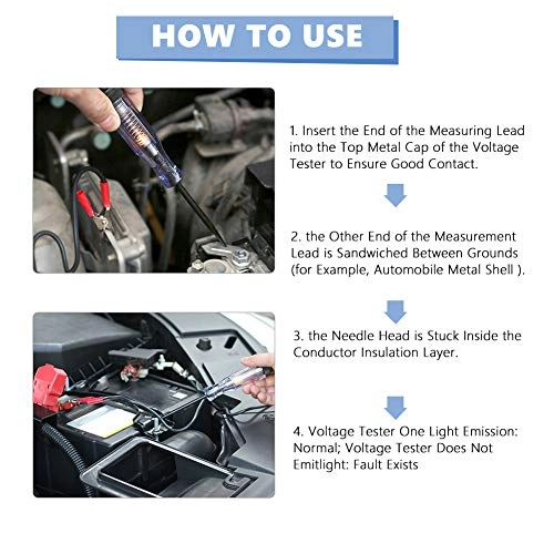 Electrical Circuit Tester - 20 AMP 6V-24V crocodile clip